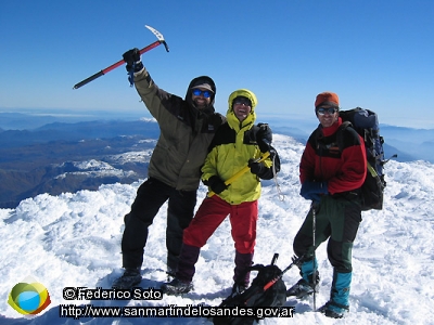 Foto Cumbre del volcán Lanín (Federico Soto)