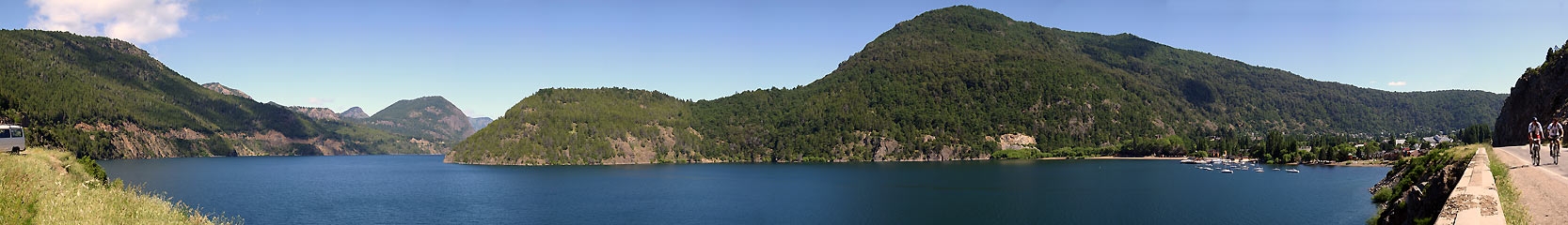 Panorámica 180º Lago Lácar (Santiago Gaudio)