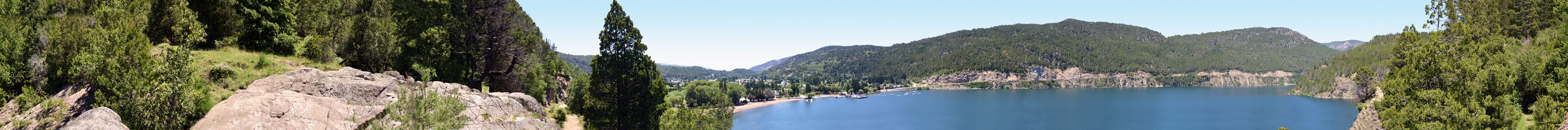 Panorámica 360º Lago Lácar desde el camino al cerro Bandurrias (Santiago Gaudio)